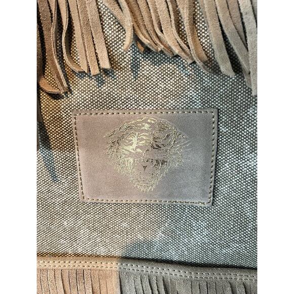 Ed Hardy Tan Crossbody Bag with Fringe - Picture 8 of 15